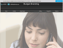 Tablet Screenshot of budgetbranding.co.za